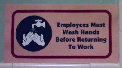 Employees must wash hands