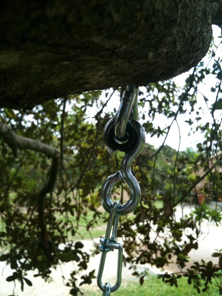 Chain swing installed into tree limb Kurt's Blog