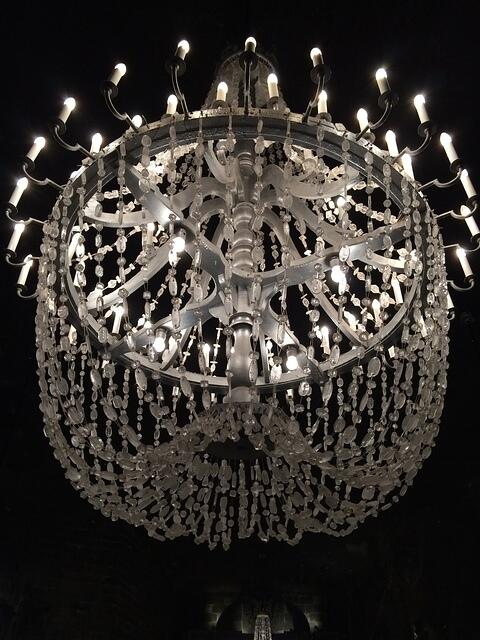 27-Wieliczka Salt Mine-pure salt crystals in chandeliers