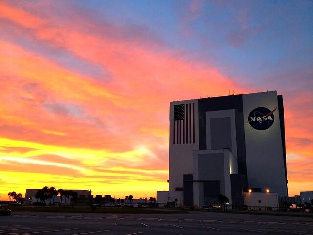 Sunset and VAB