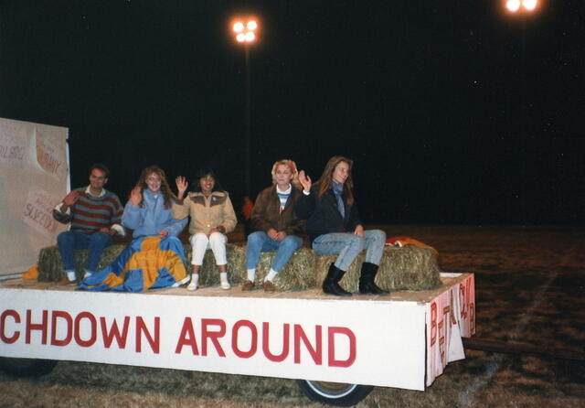 Exchange student float - from Jenny Barrick private photo collection