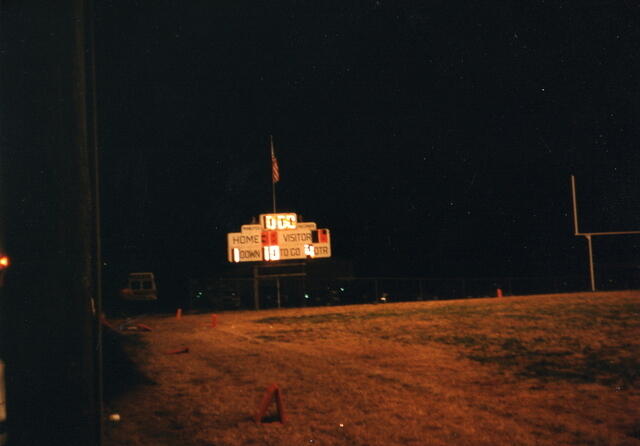 Halftime score - from Jenny Barrick private photo collection
