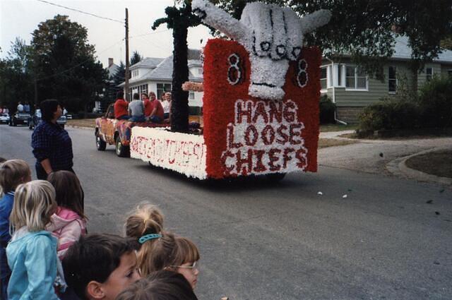 Senior Float homecoming parade 2 - from Robyn Joos private photo collection
