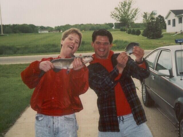 Tim and Frank show off their catch - From Frank Lockenour private collection