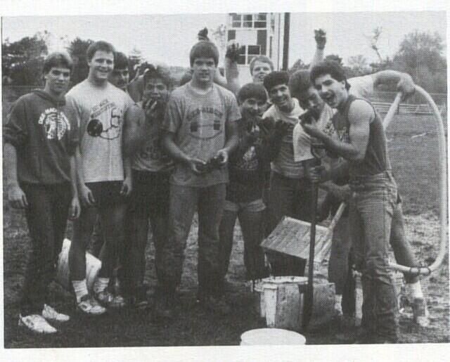 Cleaning up the football field