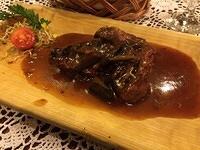 10-boar loin in red pine mushroom sauce