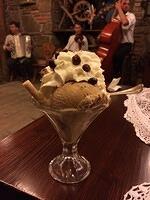 11-walnut ice cream sundae with hot fudge and roasted hazelnuts