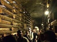 21-Wieliczka Salt Mine-logs holding up the ceiling