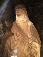 29-Wieliczka Salt Mine-this statue is carved out of very pure salt that is clear