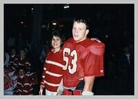 Jenny and Mick halftime court - from Jenny Barrick private photo collection
