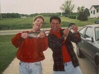 Tim and Frank show off their catch - From Frank Lockenour private collection