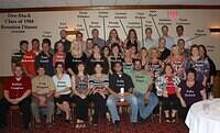 Reunion dinner class photo with labels