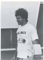 Mark Williams with mohawk