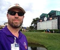 15 - arnold palmer invitational - march 2015 - selfie with big scoreboard