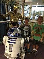 24 - costumed c3po and remote controlled r2d2